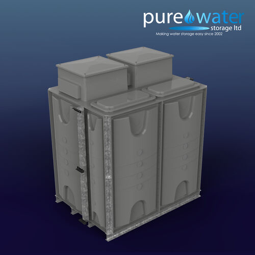 PW.2X1.5X2.IFB.DIV.AB(1+1) - 6000 LITRE SECTIONAL WATER TANK, INTERNALLY FLANGED BASE (IFB) C/W FVH