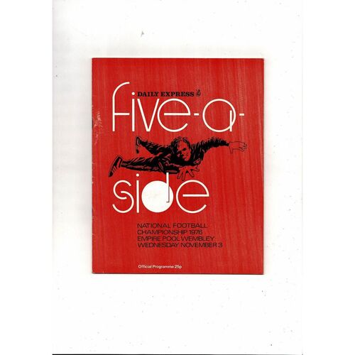 1976 London Five a side Football Programme + Ticket