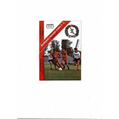 Budapest Honved v Celtic European Cup Football Programme 1988/89