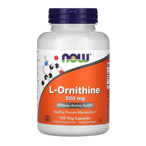 NOW Foods L-Ornithine 500mg Fitness Amino Acid - 120 Veg Capsules