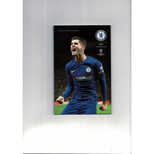 Chelsea v Lille Champions League Football Programme 2019/20