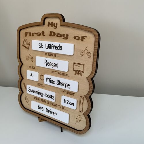 My First Day Sign