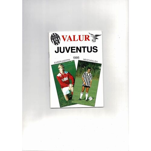 Valur v Juventus European Cup Football Programme 1986/87