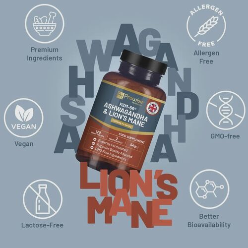 Prowise Ashwagandha & Lion's Mane 2200mg 120 tablets