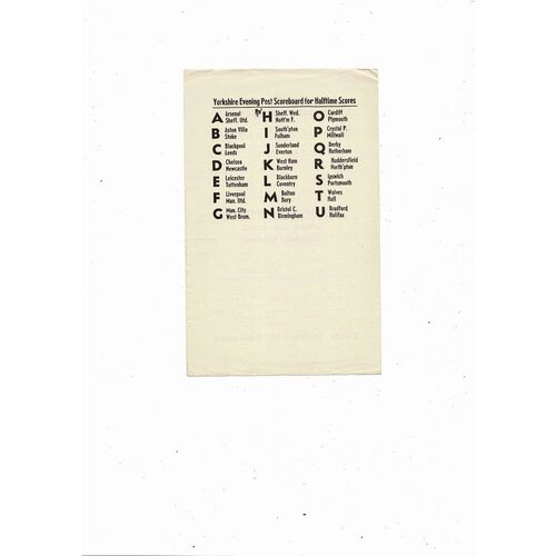 Corpus Christi v Leeds College Leeds Snr Cup Final Programme 1967 @ Leeds United
