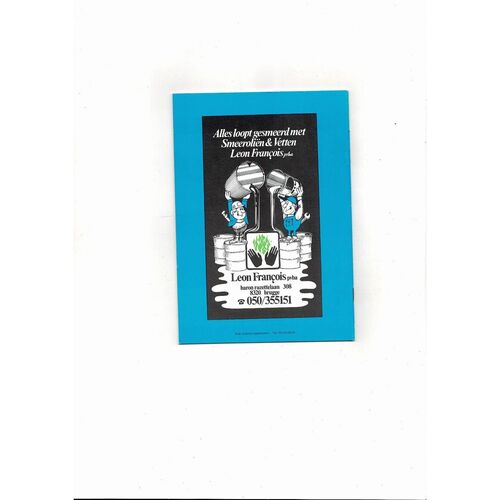 Club Brugge v Panathinaikos European Cup Football Programme 1977/78