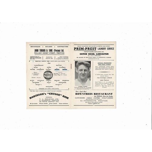 1958/59 Preston v Chelsea Football Programme