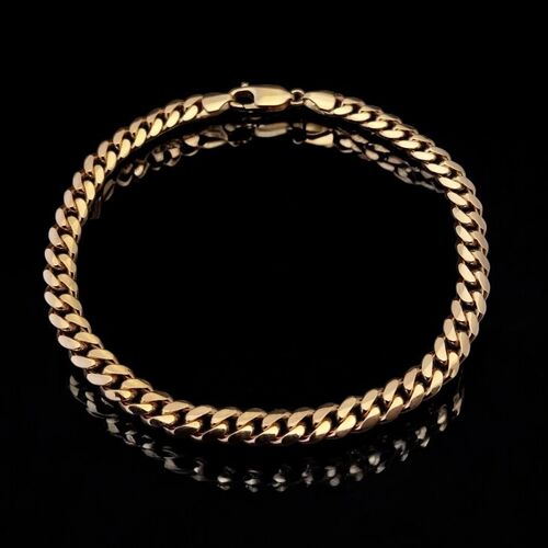 9ct yellow gold curb bracelet