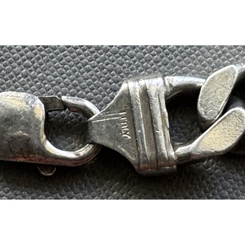 .925 Italian gents heavy sterling silver bracelet