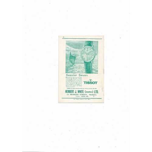 Yeovil Town v Oxford United FA Cup Football Programme 1966/67