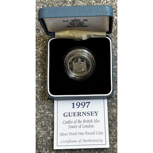 1997 Guernsey Silver Proof £1 Coin - 9.5g