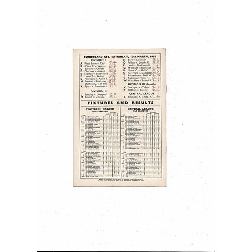 1955/56 Manchester United v Cardiff City Football Programme
