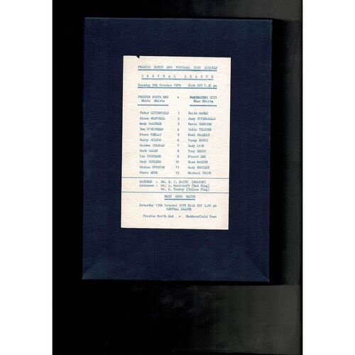 Preston v Manchester City Central League Football Programme 1979/80