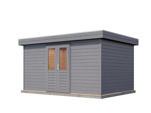 4.2mtr x 3.0mtr 44mm walled Flat Roof Cabin
