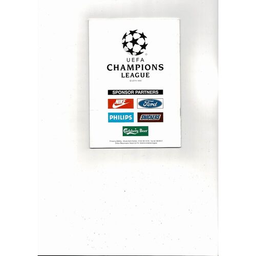 Anderlecht v AC Milan UEFA Champions League Football Programme 1993/94