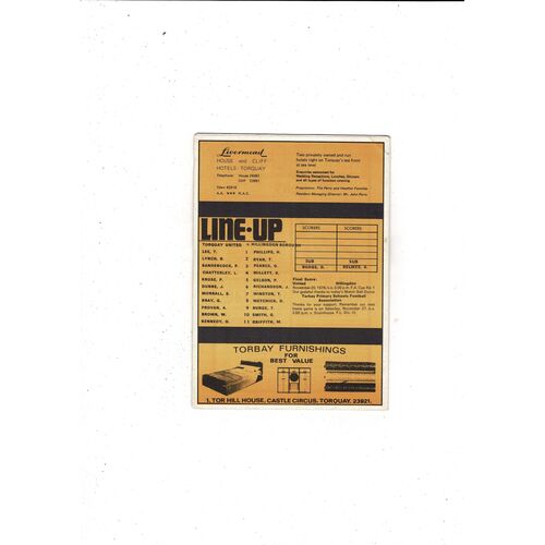 Torquay United v Hillingdon Borough FA Cup Football Programme 1976/77