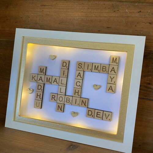 Customised Scrabble Family Name Box Frame