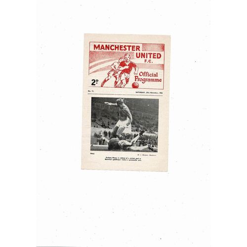 1962/63 Manchester United v Bury Central League Football Programme