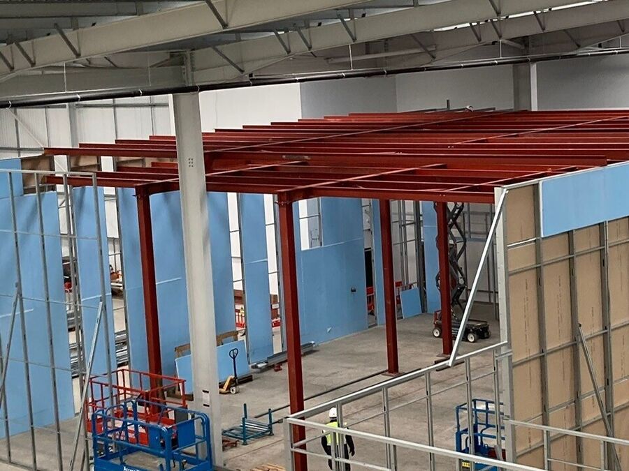 Walk on Ceiling Supporting Steelwork