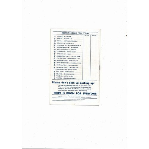 1965 Manchester United v Leeds United FA Cup Semi Final Football Programme