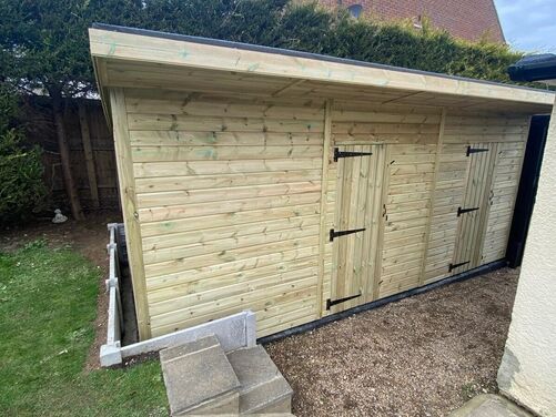 #P077 18x8 Pent Shed