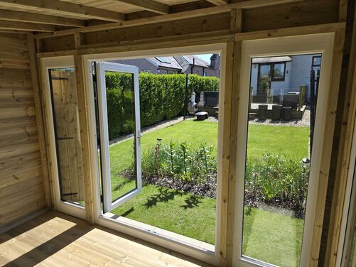 #PVC007 16x8 Pent Summer House Combi