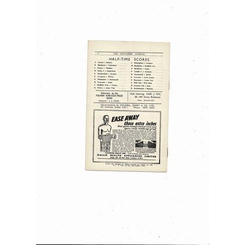 1950/51 Fulham v Manchester United Football Programme