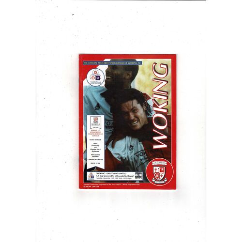 Woking v Southend United FA Cup Football Programme