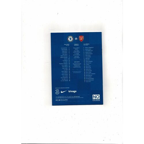 2021/22 Chelsea v Arsenal Womens Super League Football Programme