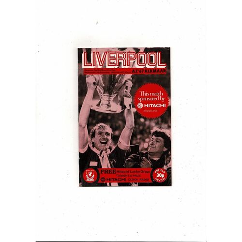 Liverpool v AZ 67 European Cup Football Programme 1981/82
