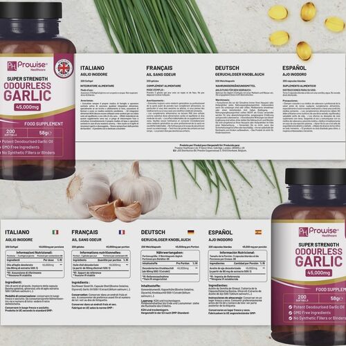 Prowise Odourless Garlic 45000mg 200 Softgels