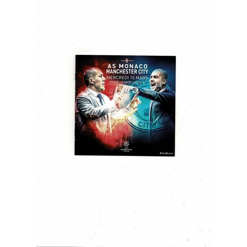 AS Monaco FC v Manchester City Champions League Football Programme & Match Guide 2016/17