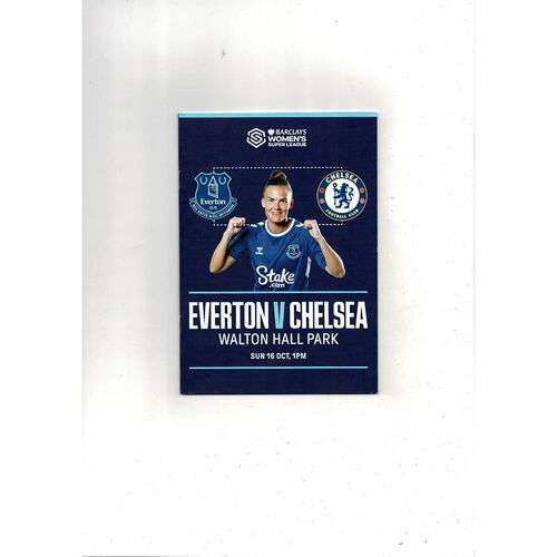 2022/23 Everton v Chelsea Womens Super League Football Programme