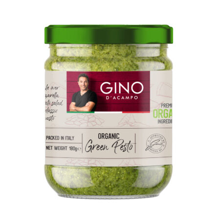 Gino D’Acampo Organic Green Pesto 180g Glass Jar