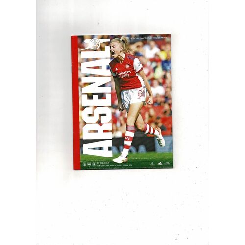 2022/23 Arsenal v Chelsea Womens Super League Football Programme