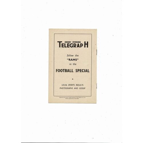 1961 England v The Rest Schools International Football Programme @ Derby County