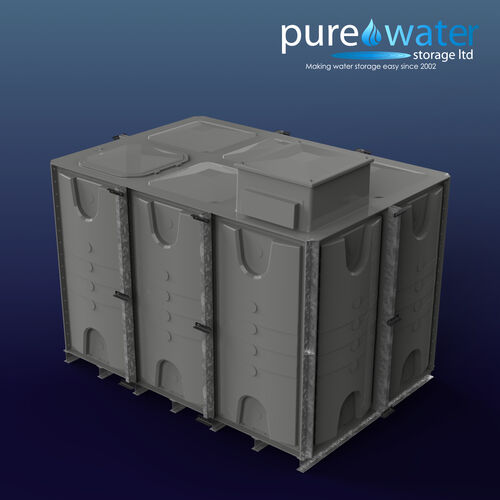 PW.3X2X2.IFB.AB - 12000 LITRE SECTIONAL WATER TANK, INTERNALLY FLANGED BASE (IFB) C/W FVH
