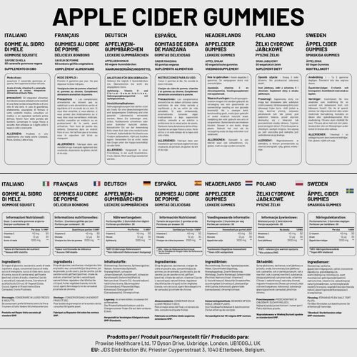 Prowise Apple Cider Vinegar Gummies 1000mg 60 Gummies