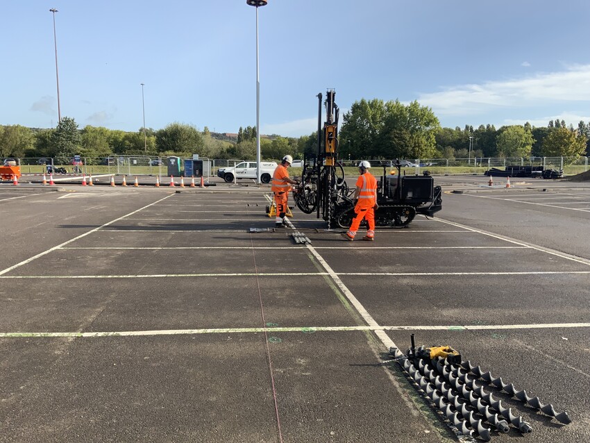 Anchoring the UK's Largest Solar Carport Installation