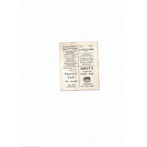 1966/67 Barnsley v Exeter City Football Programme