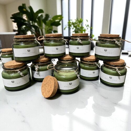 Small Green Candle - Pet Friendly