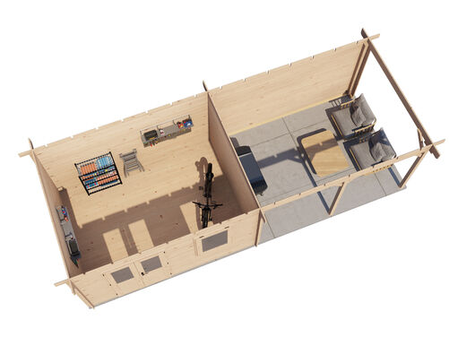 400cm x 300cm + 400cm Veranda