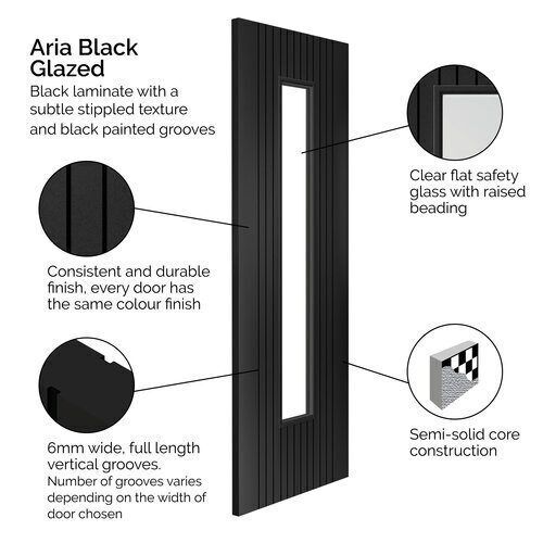 Aria Black Pocket Door