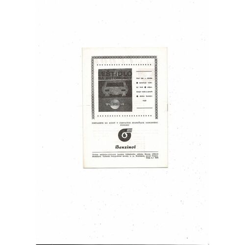 Slovan Bratislava v Derby County European Cup Football Programme 1975/76
