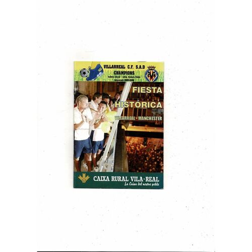 Villareal v Manchester United Champions League Football Programme/Handout/Newspaper Supplement 2005/06