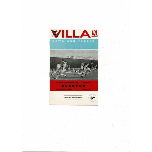 1965/66 Aston Villa v Everton Football Programme
