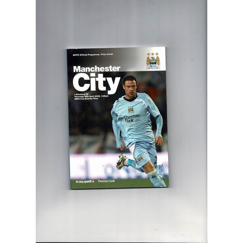 Manchester City v Hamburg UEFA Cup Football Programme 2008/09