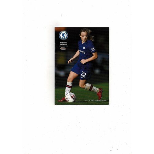 2019/20 Chelsea v Reading Womens League Cup Football Programme