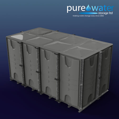 PW.4X2X2.IFB.AG - 16000 LITRE SECTIONAL WATER TANK, INTERNALLY FLANGED BASE (IFB)