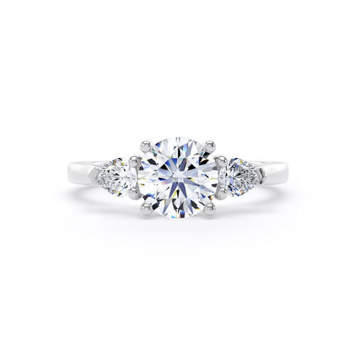 Round and pear trilogy ring